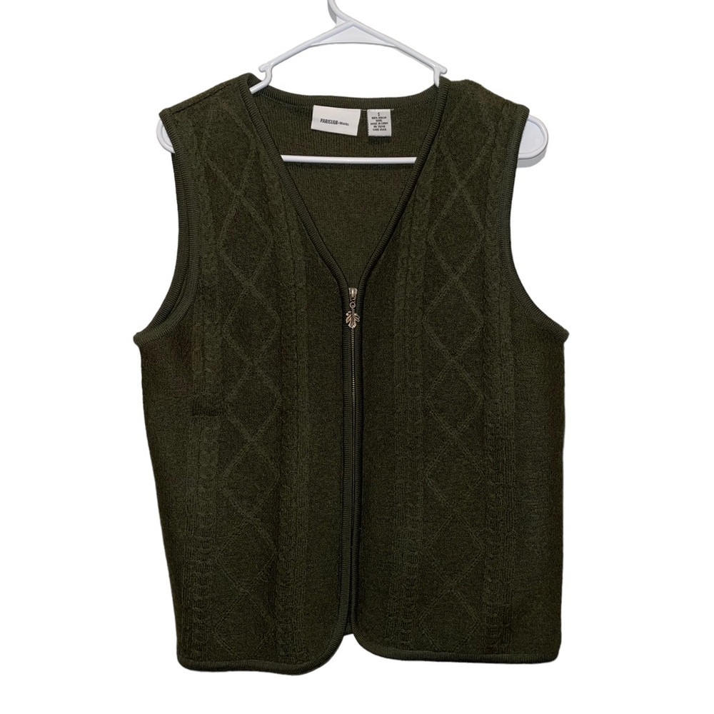 Parisian Works Women 100% Wool  Vests Size S